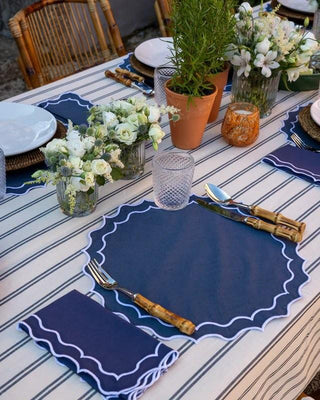 Navy Blue with White Placemat