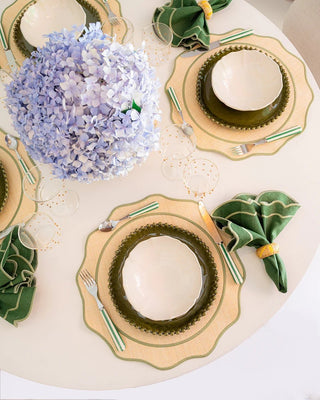 Orla in Raffia with Green Placemat