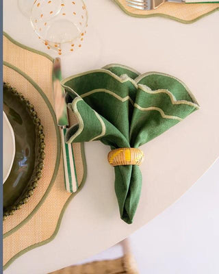 Orla in Raffia with Green Placemat
