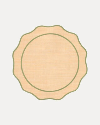 Orla in Raffia with Green Placemat