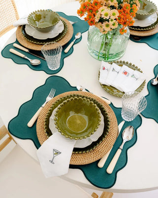 Palma Petroleum Blue with Blue Placemat