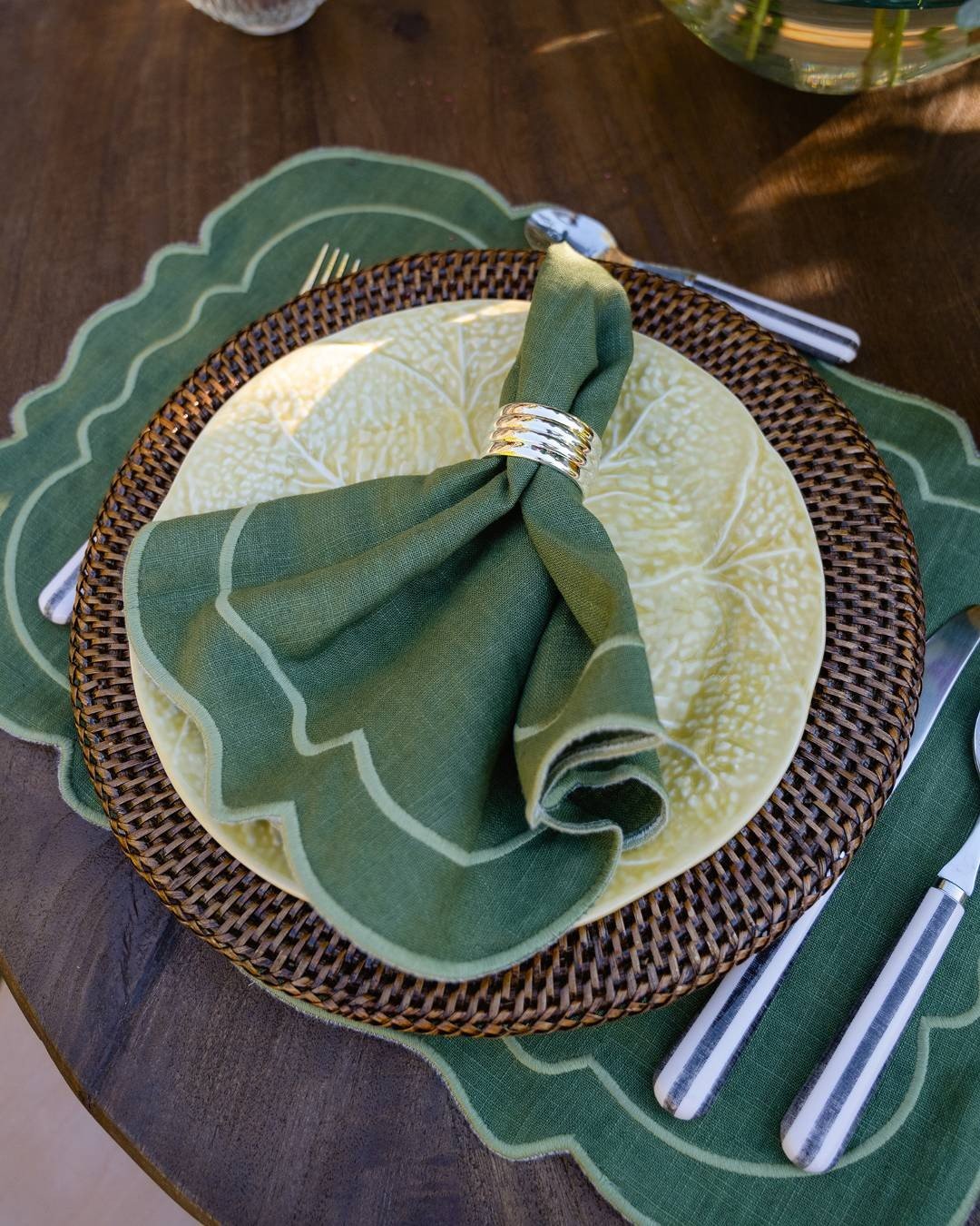 Rattan Placemat Dark Brown - Mariaida Home