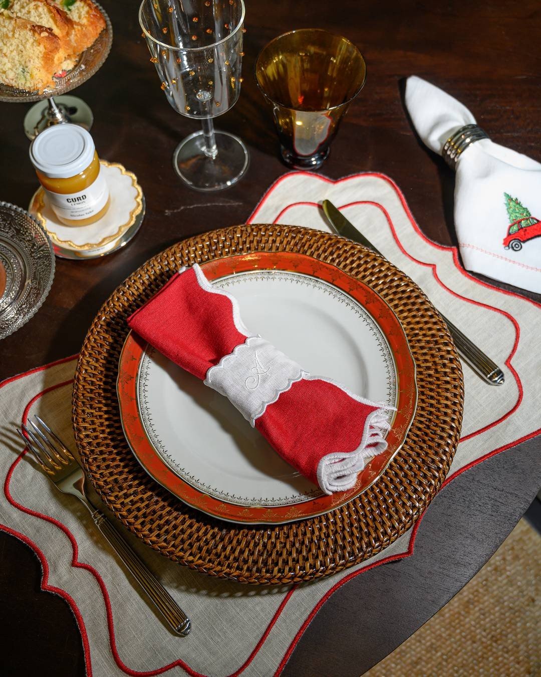 Rattan Placemat Dark Brown - Mariaida Home