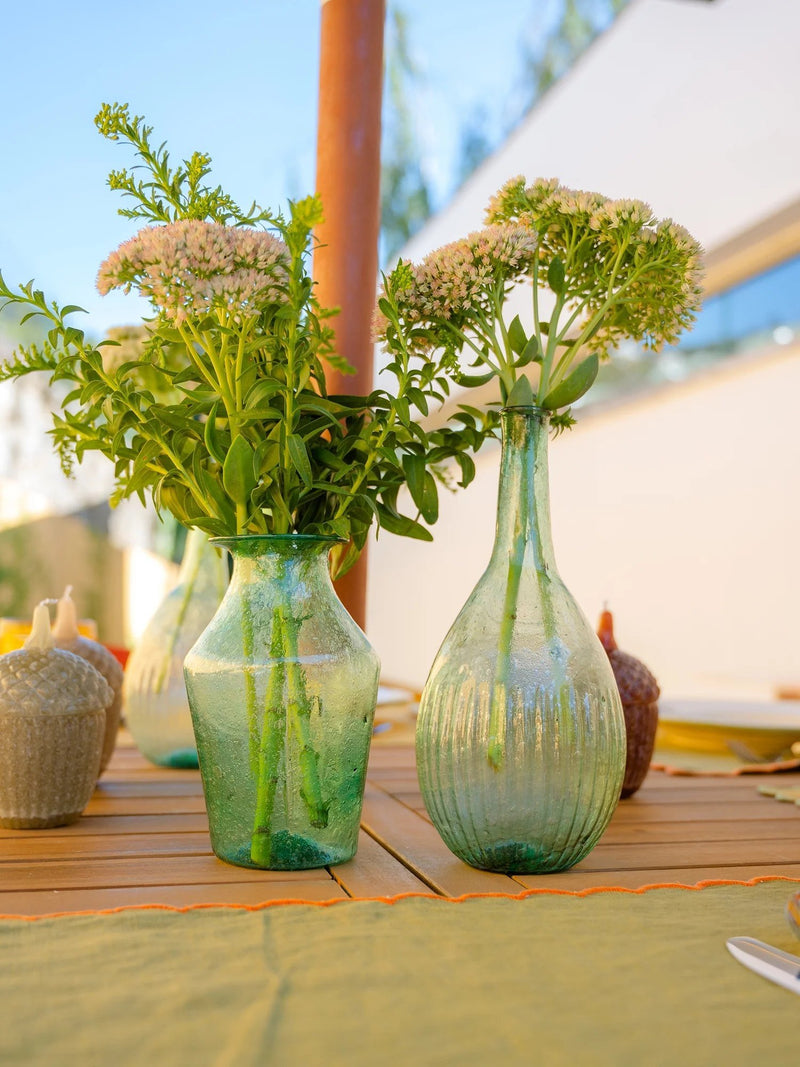 Violet Glass Jug Mint Green Ø12 cm H:22 cm - Mariaida Home