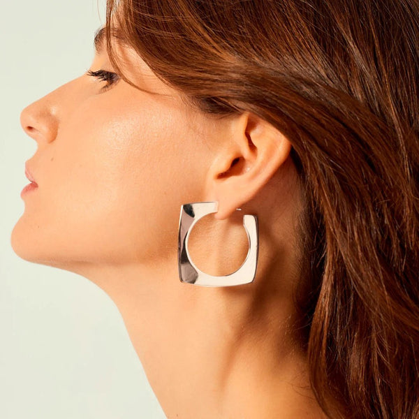 Aldaba Slim Hoop Earrings - CXC