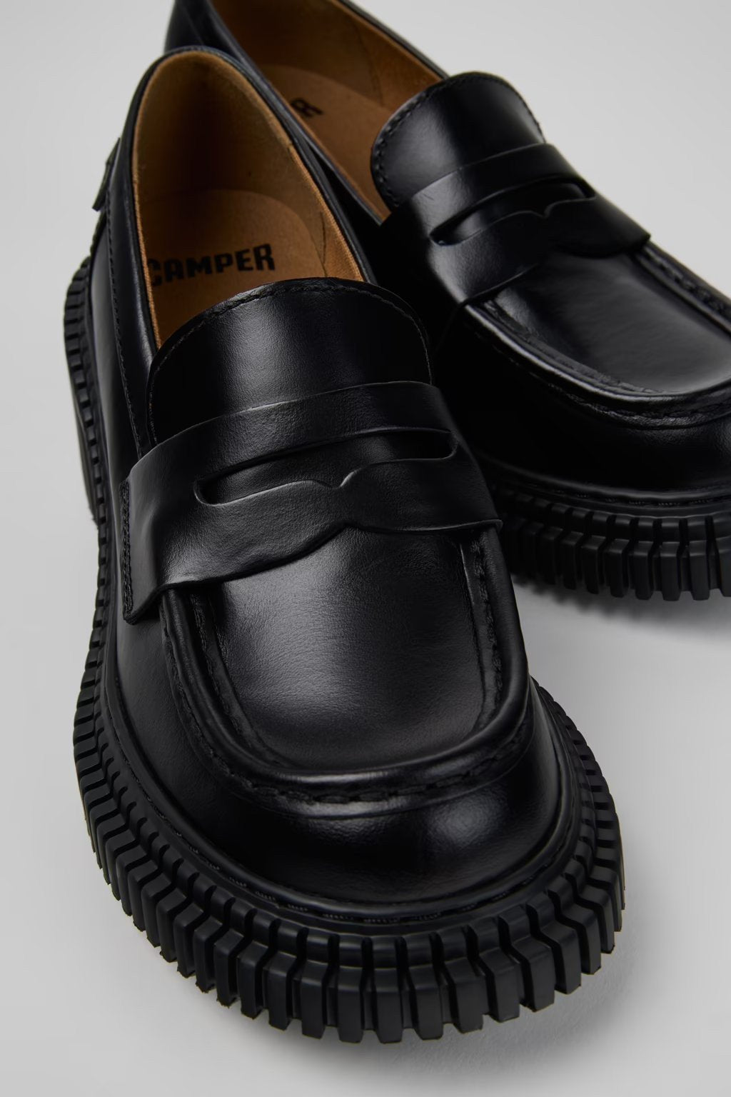 Pix London Black Leather Moccasins