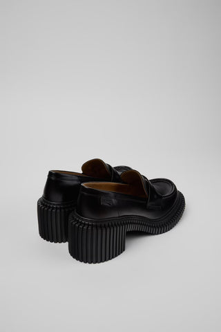 Pix London Black Leather Moccasins