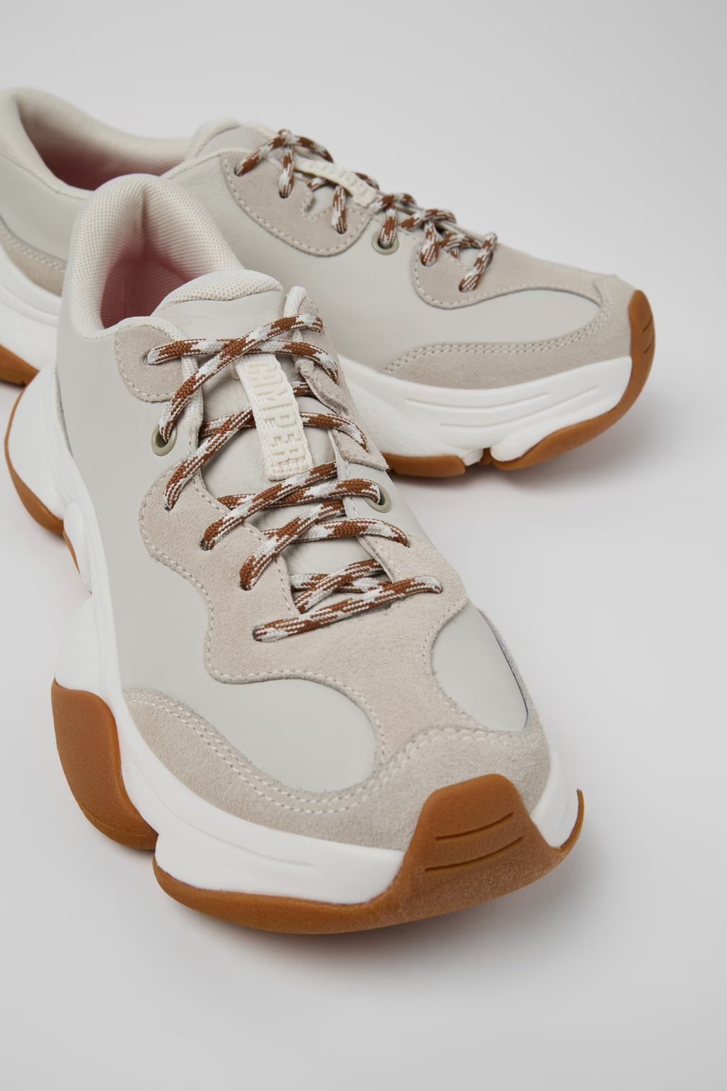 Karst 2 White and Gray Leather Sneakers