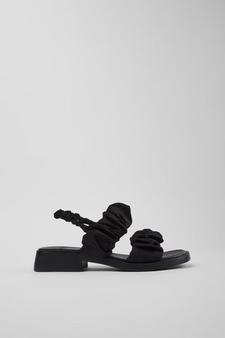 Dana Black Textile Sandals