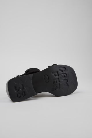 Dana Black Textile Sandals