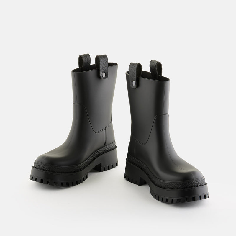 KAIAH 01 Vegan Mid Calf Black Boots - Lemon Jelly