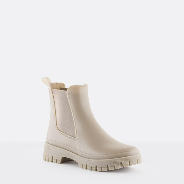 KIRBY 14 Vegan Beige Mate Chelsea Boots - Lemon Jelly