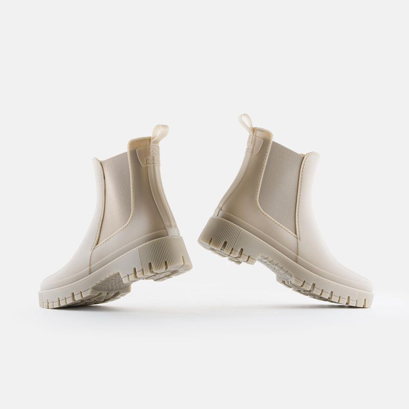 KIRBY 14 Vegan Beige Mate Chelsea Boots - Lemon Jelly