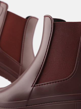 KIRBY Dark Cherry Vegan Matte Bordeaux Ankle Boots