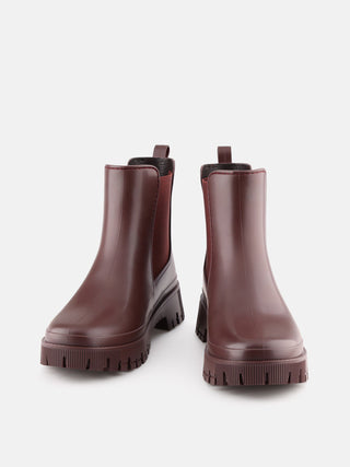 KIRBY Dark Cherry Vegan Matte Bordeaux Ankle Boots