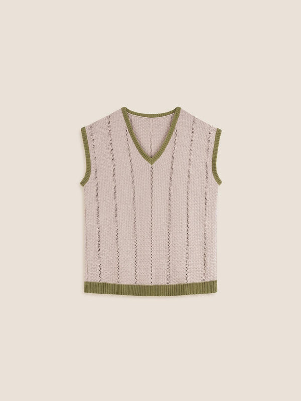 Beige Knitted Sweater - Mustique