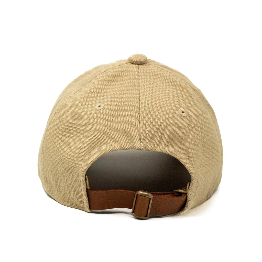 Leather Cap Canvas Beige
