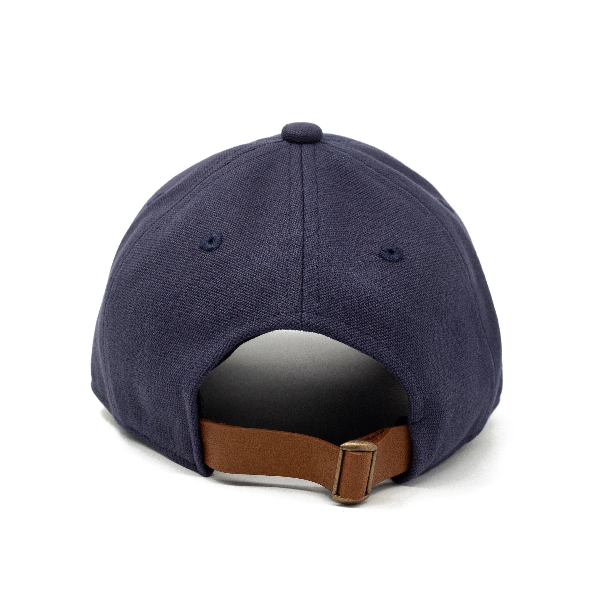 Leather Cap Canvas Petrol Blue