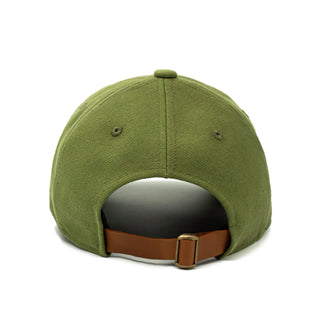 Leather Cap Canvas Light Olive