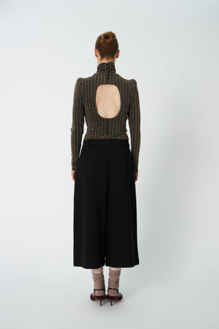Striped Lurex Jersey Blouse