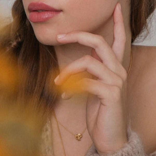 Pansy Flower Necklace 24k Gold Plating