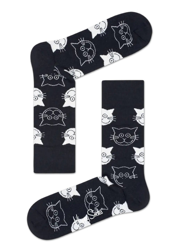 Cat Sock Black  White - Happy Socks