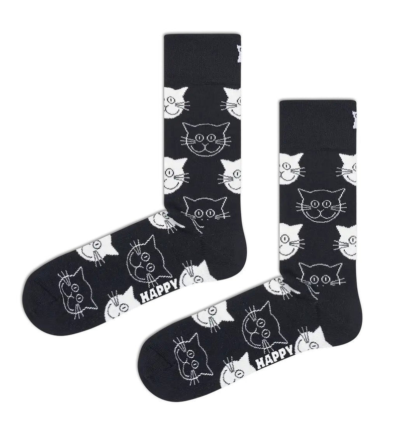 Cat Sock Black  White - Happy Socks