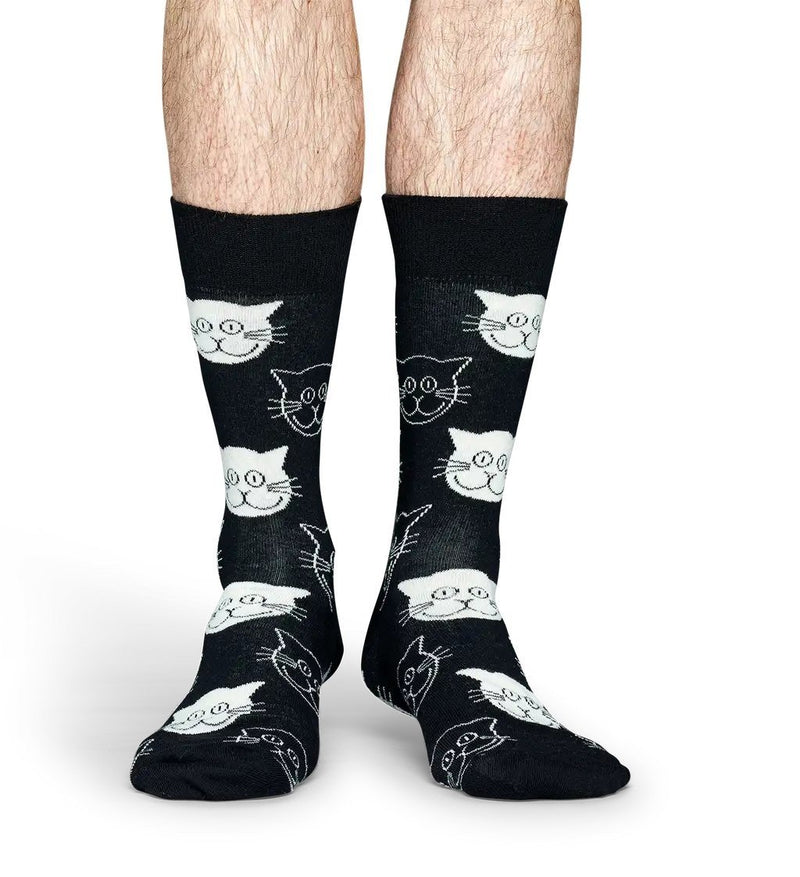 Cat Sock Black  White - Happy Socks