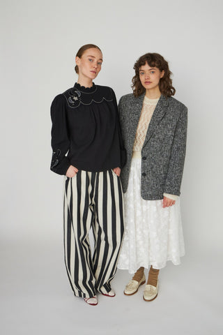 Moon and Star Embroidered Blouse