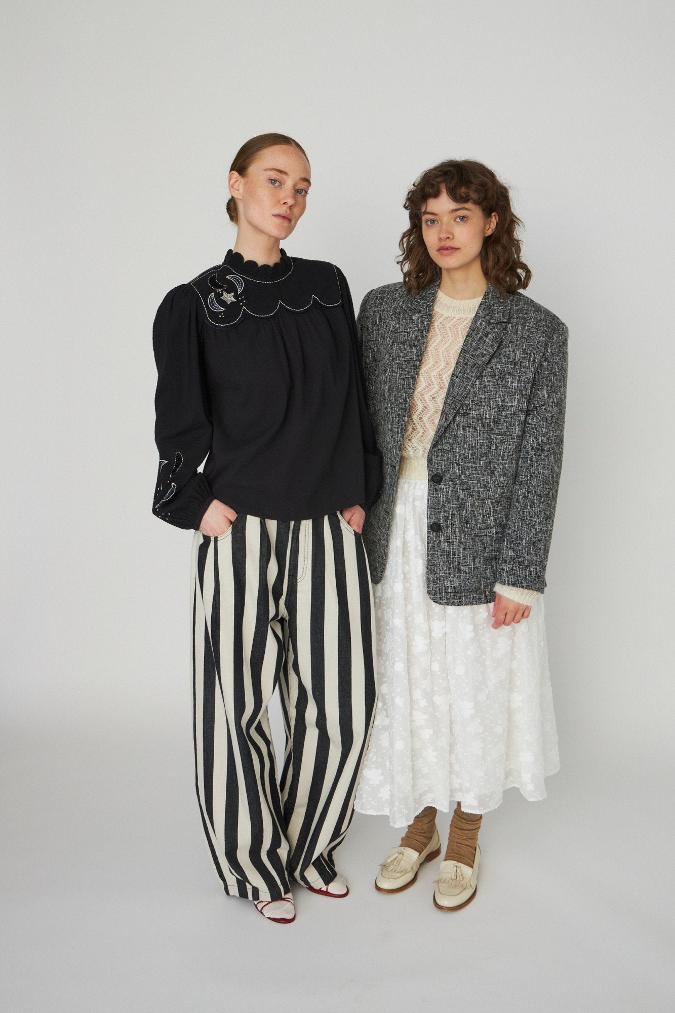 Moon and Star Embroidered Blouse