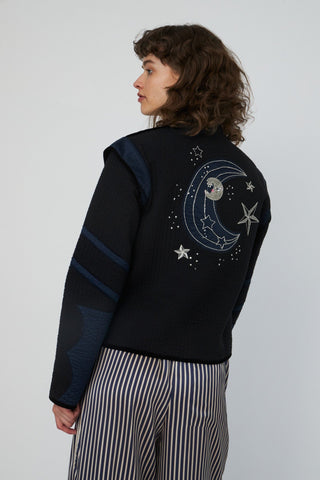 Moon and Star Embroidered Jacket
