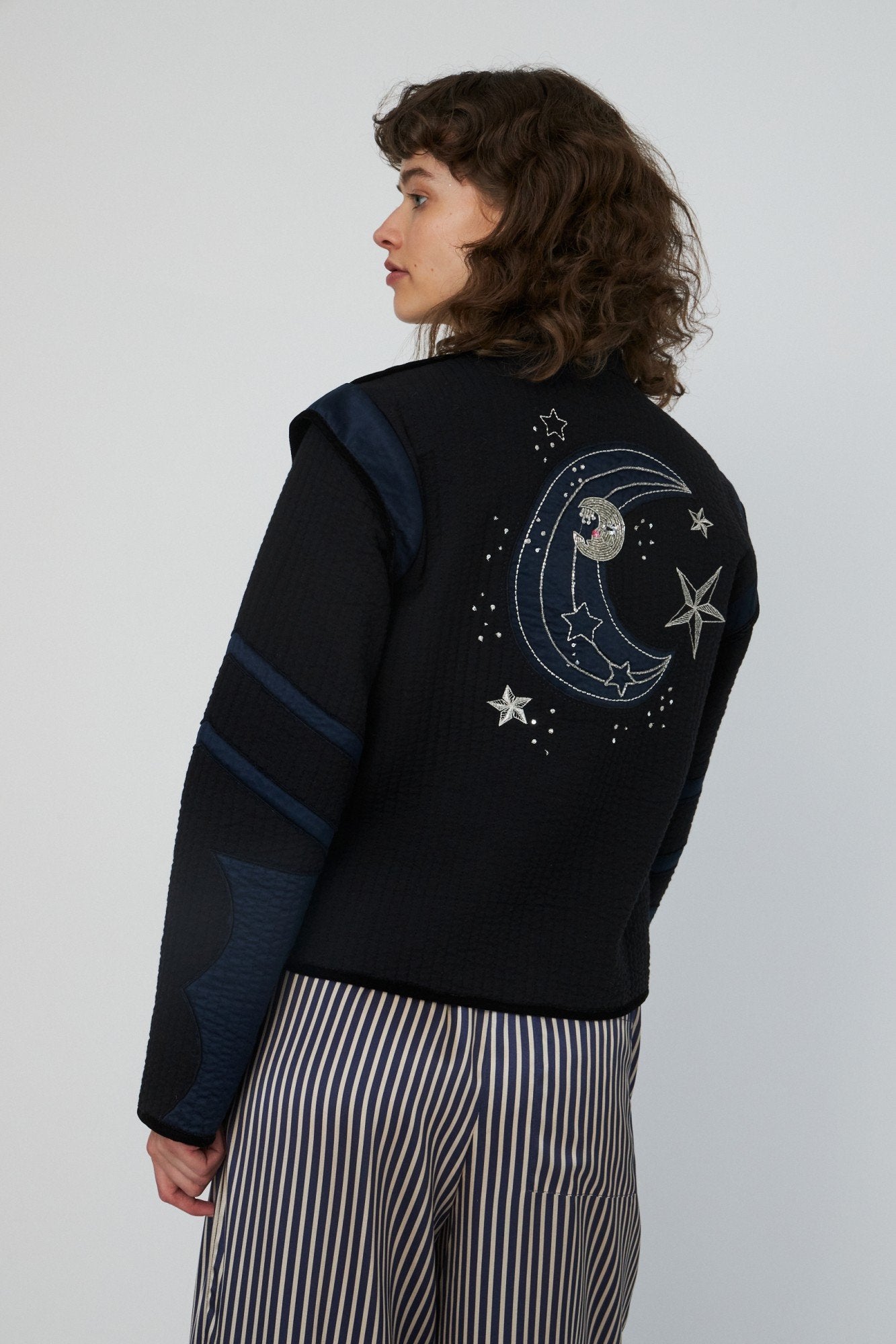 Moon and Star Embroidered Jacket