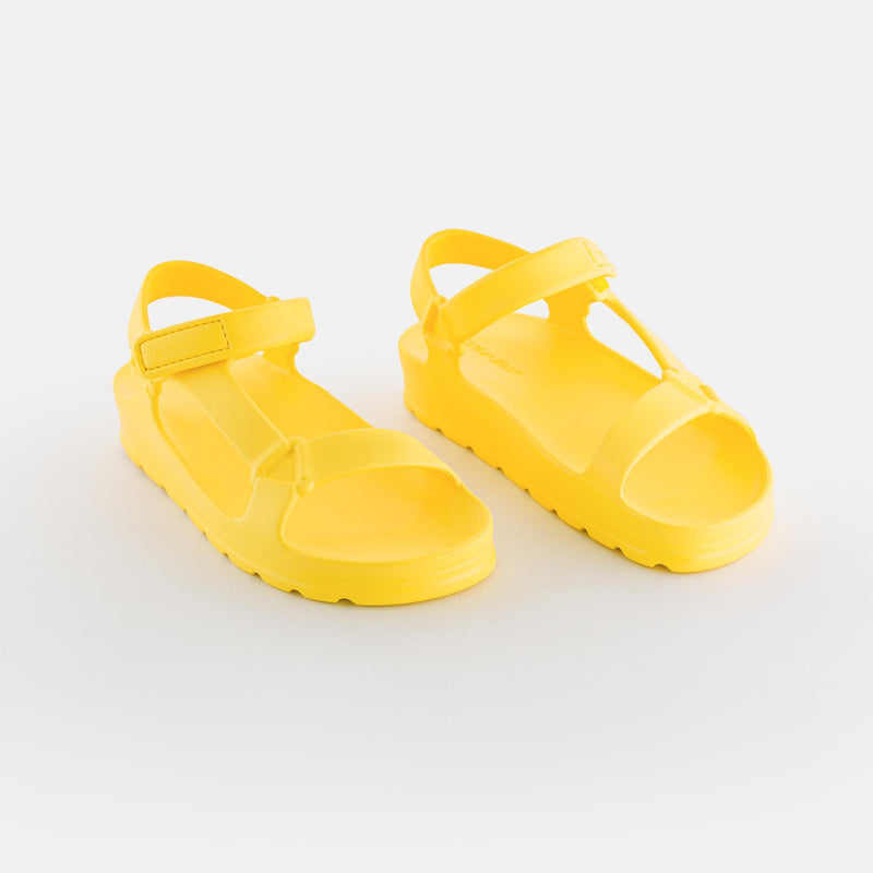 NOLA 07 Vegan Yellow Sporty Sandals - Lemon Jelly