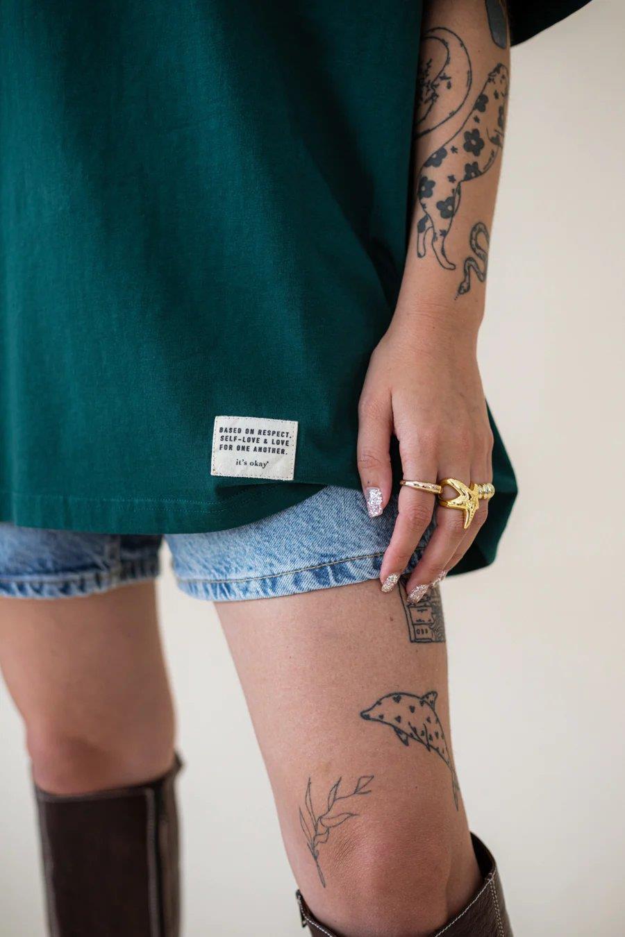 Organic T-Shirt Forest Green - It''s Okay