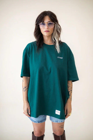 Organic T-Shirt Forest Green - It''s Okay