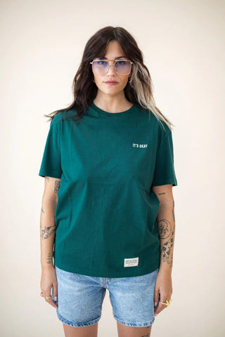 Organic T-Shirt Forest Green - It''s Okay