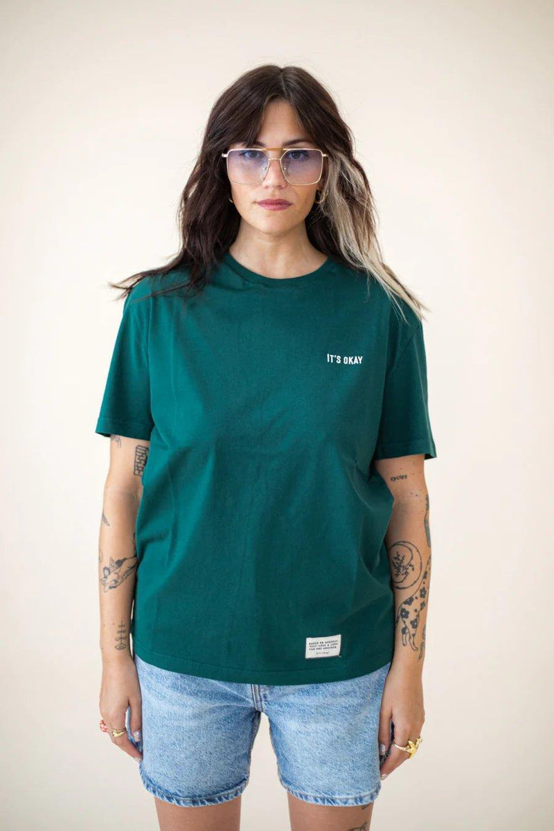 Organic T-Shirt Forest Green - It''s Okay