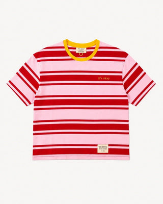 STRIPED T-SHIRT - PINK & RED