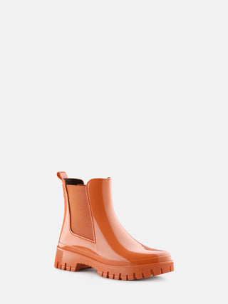 PEACHY Vegan Orange Ankle Boots
