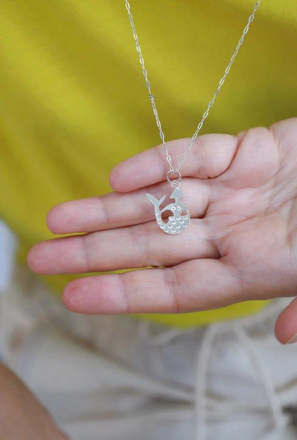 Mermaid Bolina Silver Pendant - Inês Telles