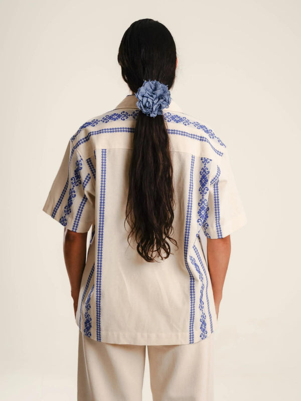 Blue Folklore Shirt - Mustique