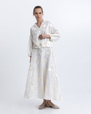 Blossom Embroidered Midi Skirt