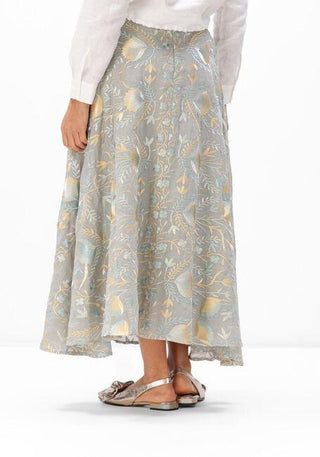 Blossom Embroidered Midi Skirt