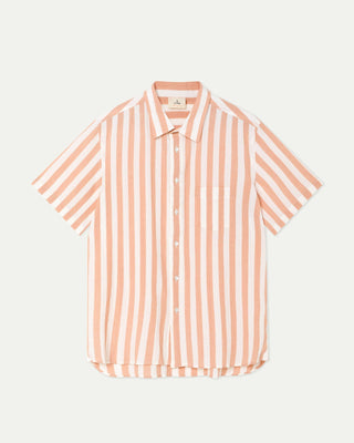Alegre Clay Stripes Linen Shirt - LA PAZ