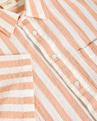 Alegre Clay Stripes Linen Shirt - LA PAZ