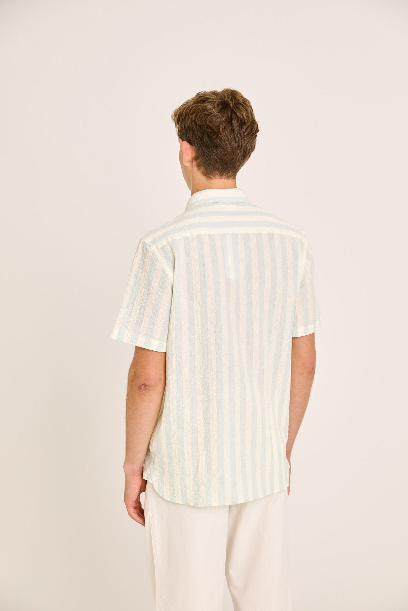 Alegre Green Spray Stripes Shirt - LA PAZ