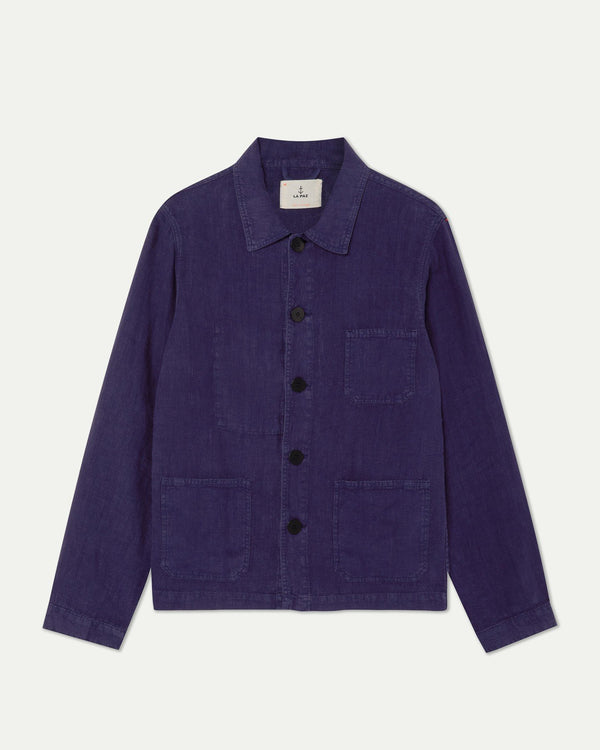 Baptista Navy Linen Jacket - LA PAZ