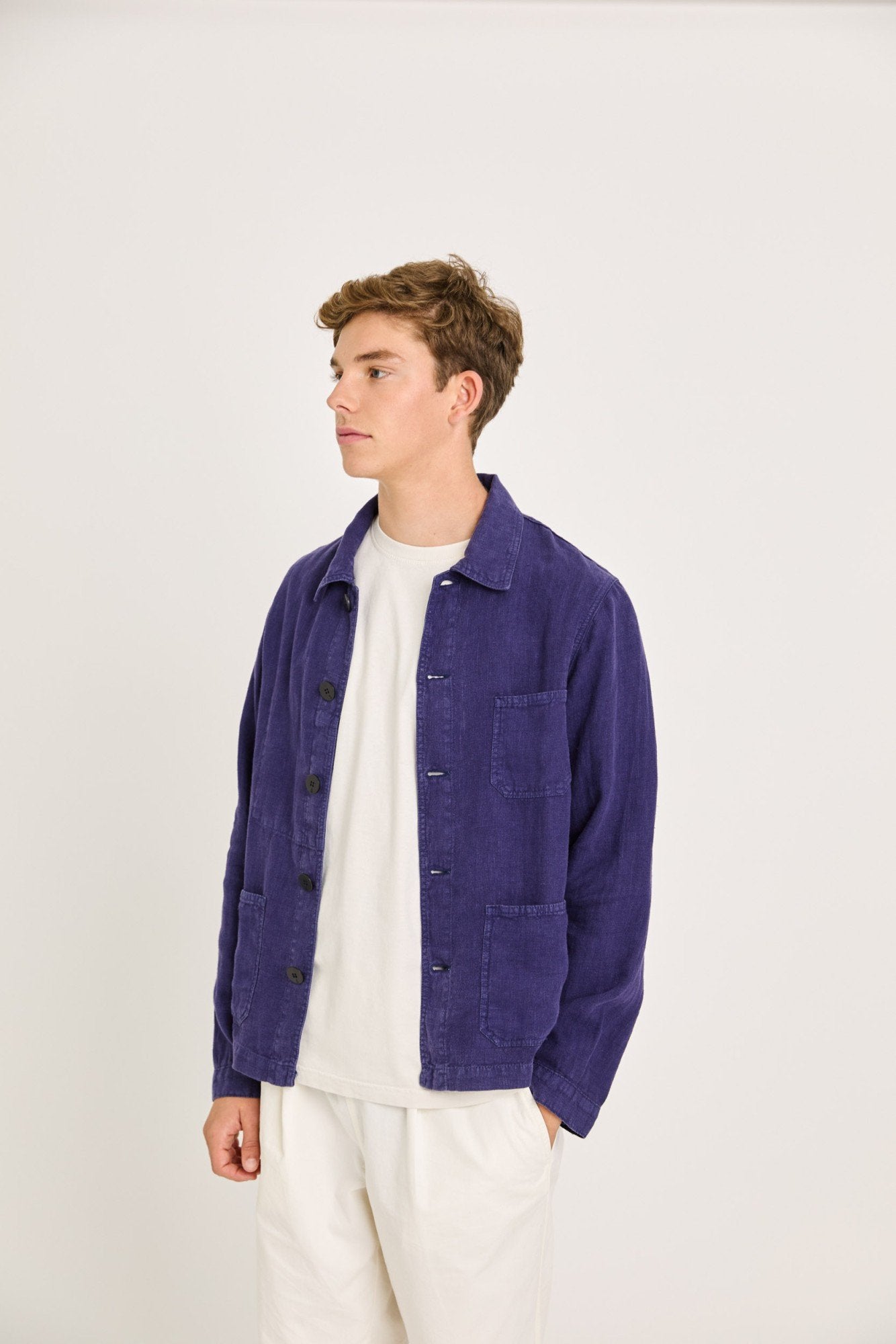 Baptista Navy Linen Jacket - LA PAZ