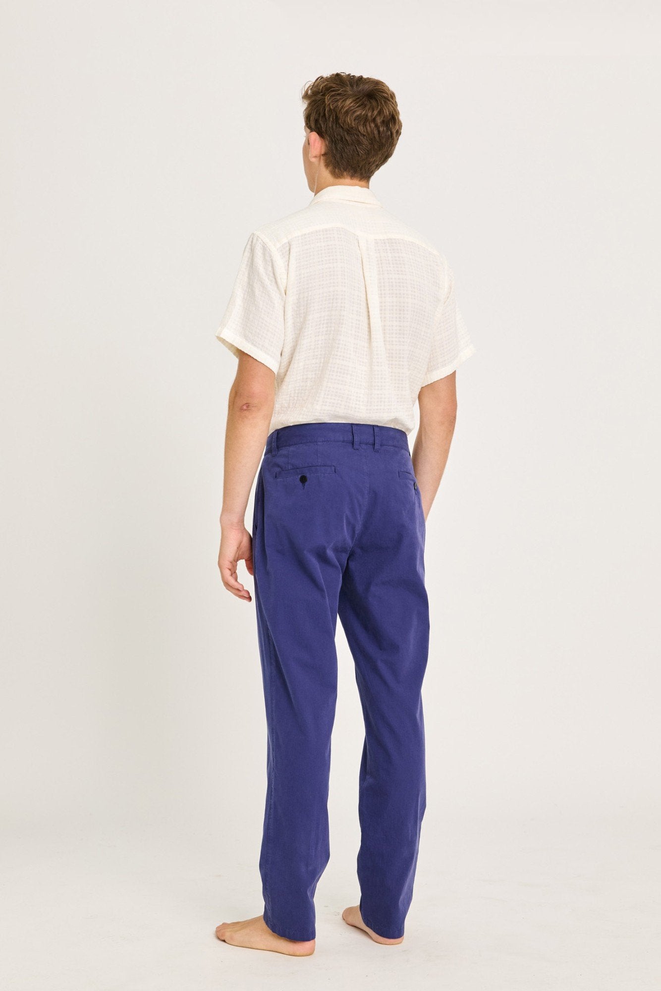 Cruz  Navy Canvas Trousers - LA PAZ