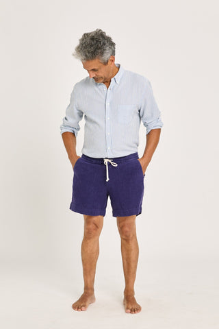 Pestana Navy Linen Shorts - LA PAZ